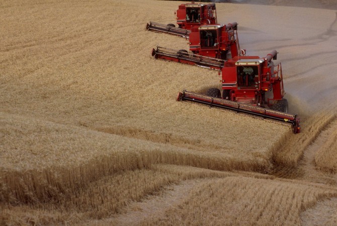 Combines in Formation